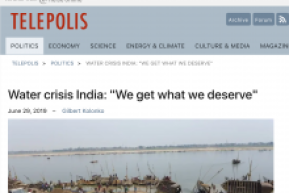 Telepolis (Heise Online): "Water crisis India: We get what we deserve"